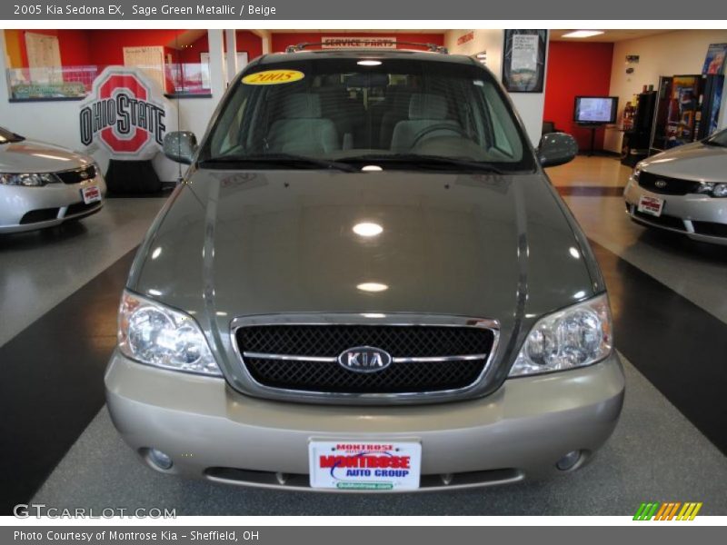 Sage Green Metallic / Beige 2005 Kia Sedona EX