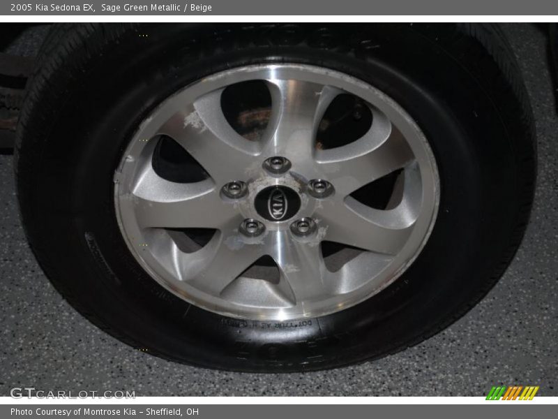 Sage Green Metallic / Beige 2005 Kia Sedona EX