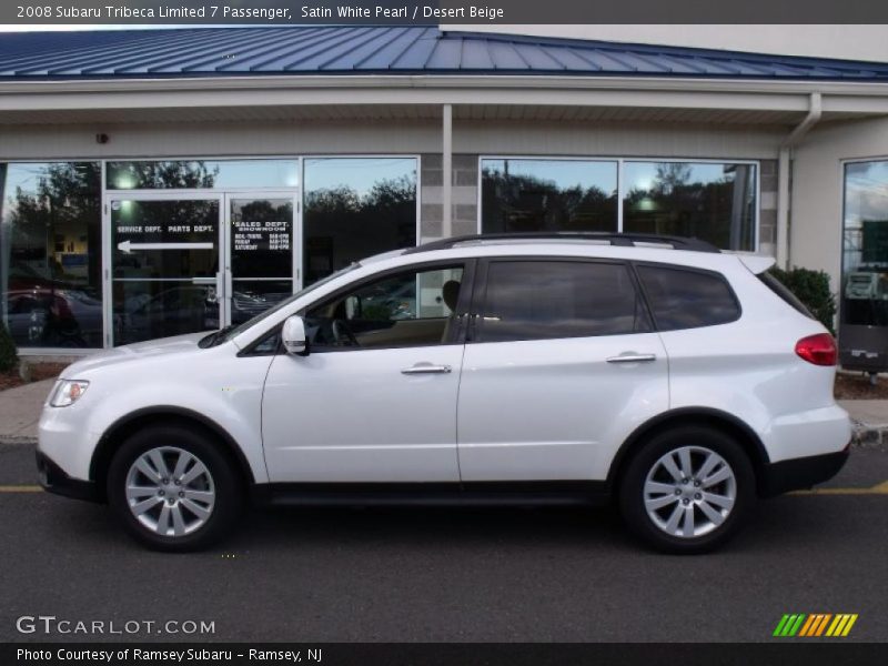 Satin White Pearl / Desert Beige 2008 Subaru Tribeca Limited 7 Passenger