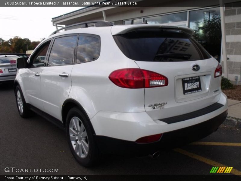 Satin White Pearl / Desert Beige 2008 Subaru Tribeca Limited 7 Passenger