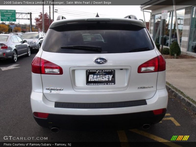 Satin White Pearl / Desert Beige 2008 Subaru Tribeca Limited 7 Passenger