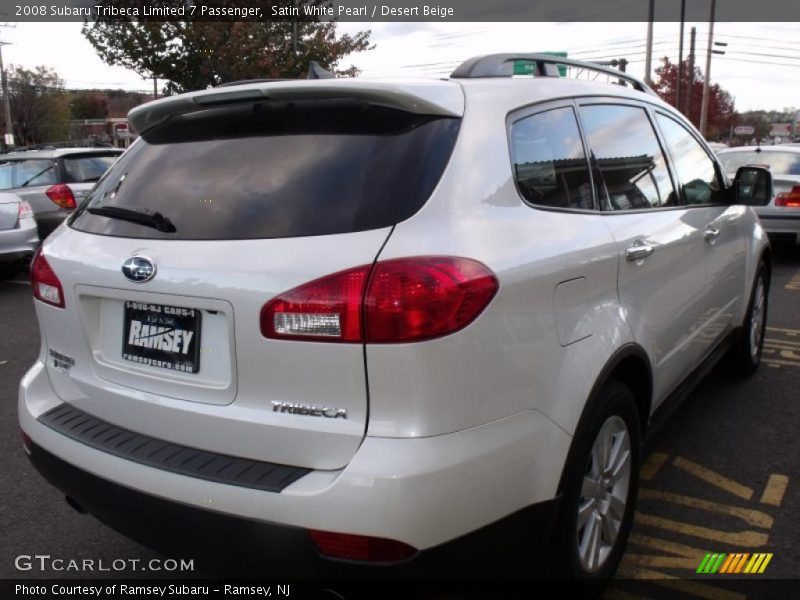 Satin White Pearl / Desert Beige 2008 Subaru Tribeca Limited 7 Passenger