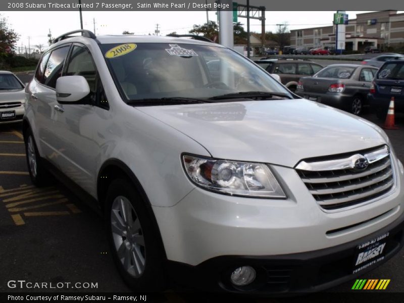 Satin White Pearl / Desert Beige 2008 Subaru Tribeca Limited 7 Passenger