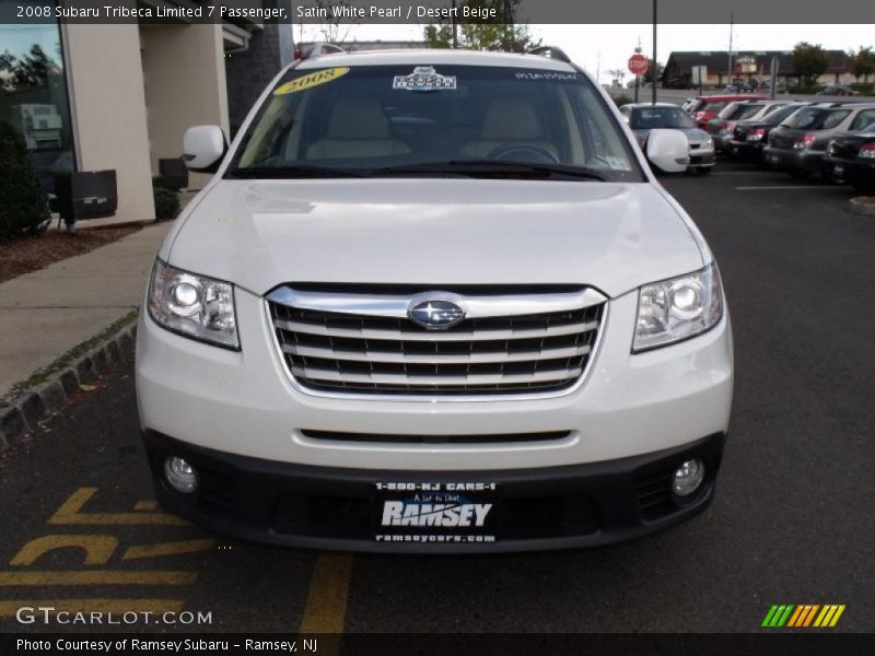 Satin White Pearl / Desert Beige 2008 Subaru Tribeca Limited 7 Passenger