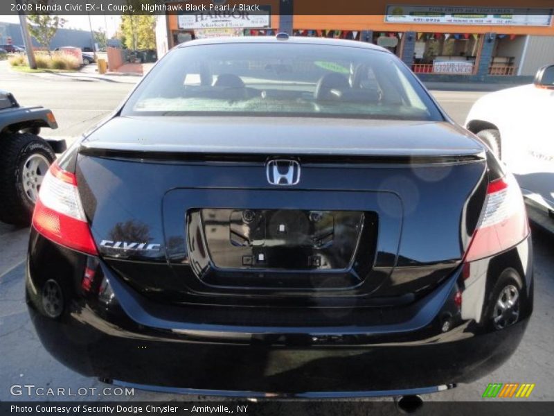 Nighthawk Black Pearl / Black 2008 Honda Civic EX-L Coupe