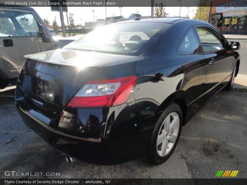 Nighthawk Black Pearl / Black 2008 Honda Civic EX-L Coupe