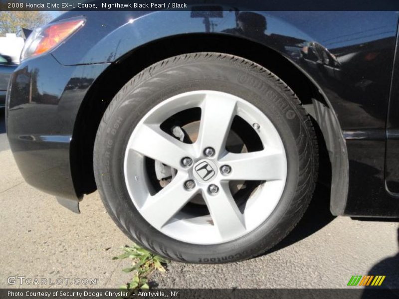 Nighthawk Black Pearl / Black 2008 Honda Civic EX-L Coupe