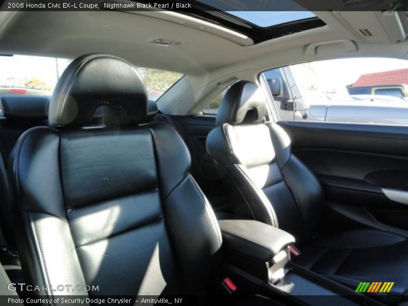 Nighthawk Black Pearl / Black 2008 Honda Civic EX-L Coupe