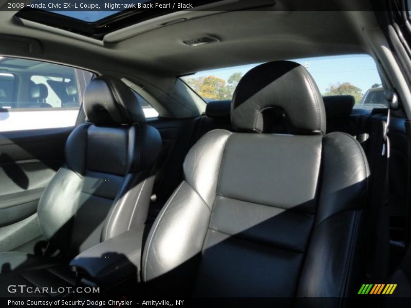 Nighthawk Black Pearl / Black 2008 Honda Civic EX-L Coupe