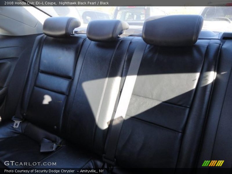 Nighthawk Black Pearl / Black 2008 Honda Civic EX-L Coupe