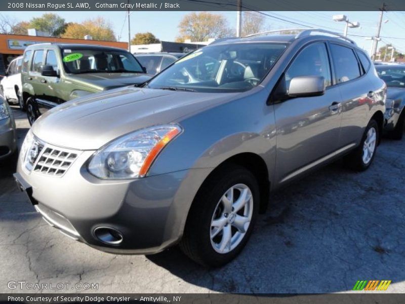 Gotham Gray Metallic / Black 2008 Nissan Rogue SL AWD