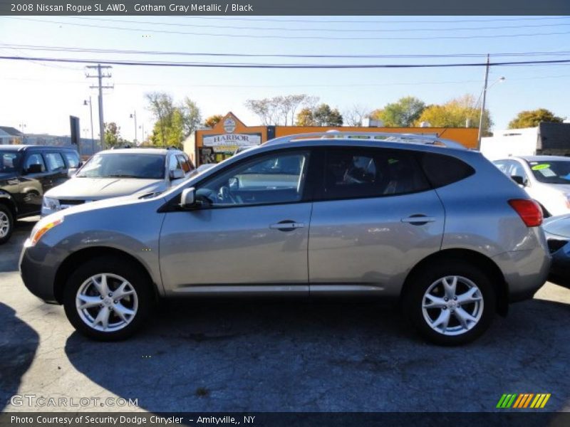 Gotham Gray Metallic / Black 2008 Nissan Rogue SL AWD