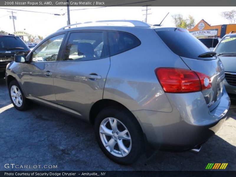Gotham Gray Metallic / Black 2008 Nissan Rogue SL AWD