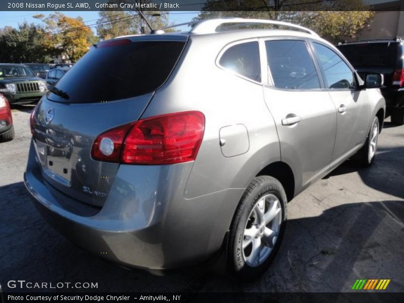 Gotham Gray Metallic / Black 2008 Nissan Rogue SL AWD