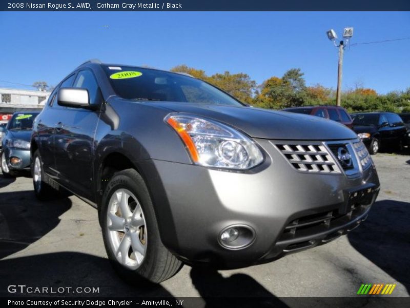 Gotham Gray Metallic / Black 2008 Nissan Rogue SL AWD