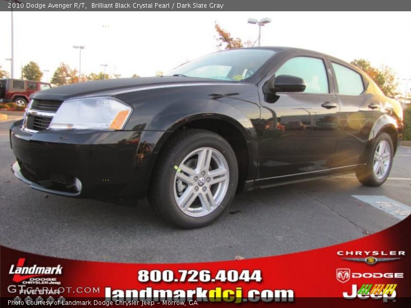 Brilliant Black Crystal Pearl / Dark Slate Gray 2010 Dodge Avenger R/T