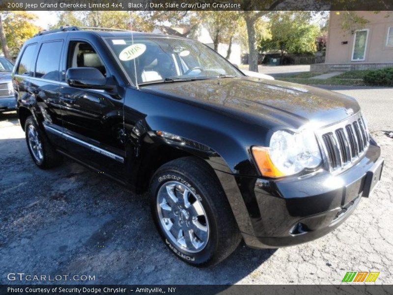 Black / Dark Slate Gray/Light Graystone 2008 Jeep Grand Cherokee Limited 4x4
