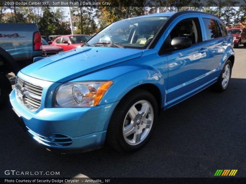Surf Blue Pearl / Dark Slate Gray 2009 Dodge Caliber SXT