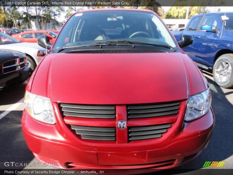Inferno Red Crystal Pearl / Medium Slate Gray 2007 Dodge Caravan SXT