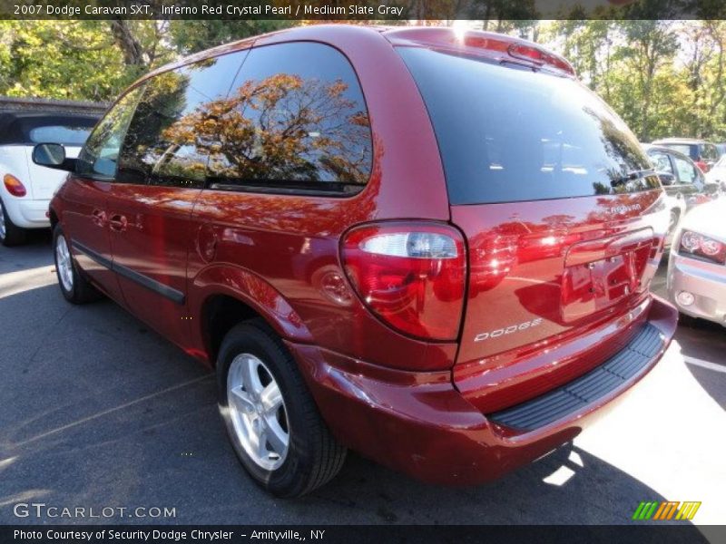Inferno Red Crystal Pearl / Medium Slate Gray 2007 Dodge Caravan SXT
