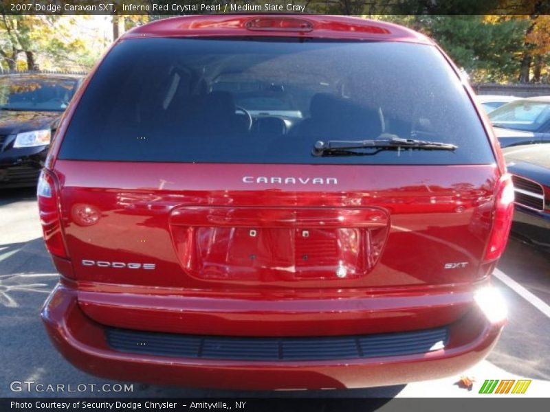 Inferno Red Crystal Pearl / Medium Slate Gray 2007 Dodge Caravan SXT