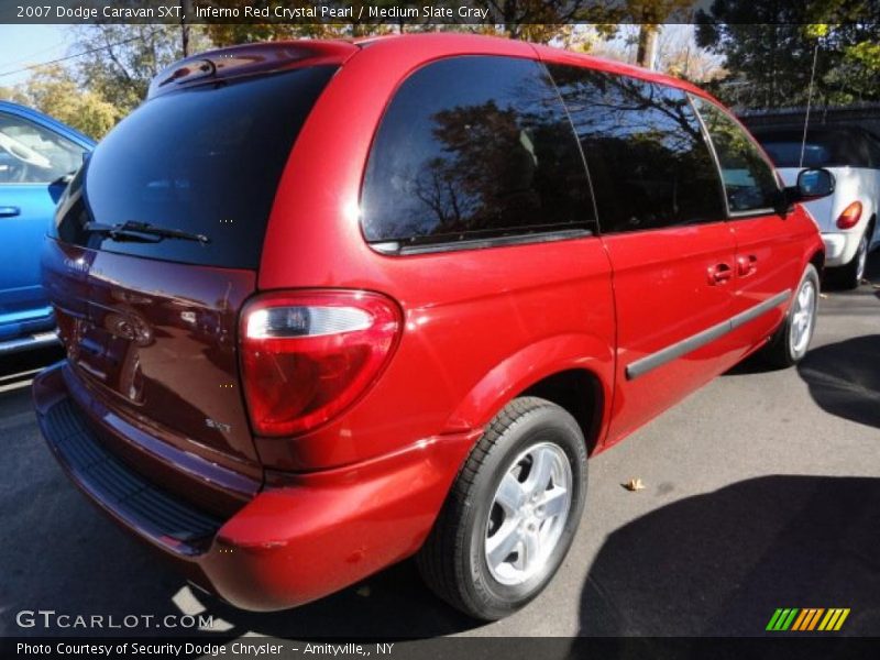 Inferno Red Crystal Pearl / Medium Slate Gray 2007 Dodge Caravan SXT