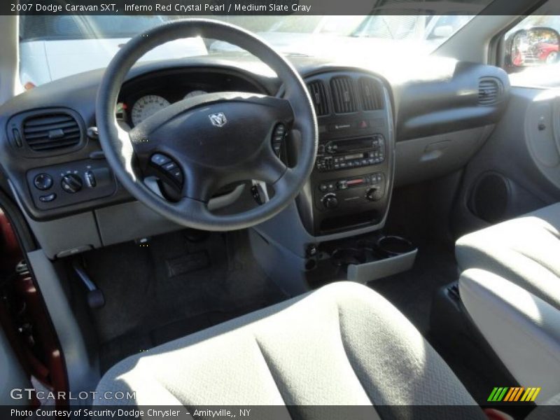 Inferno Red Crystal Pearl / Medium Slate Gray 2007 Dodge Caravan SXT