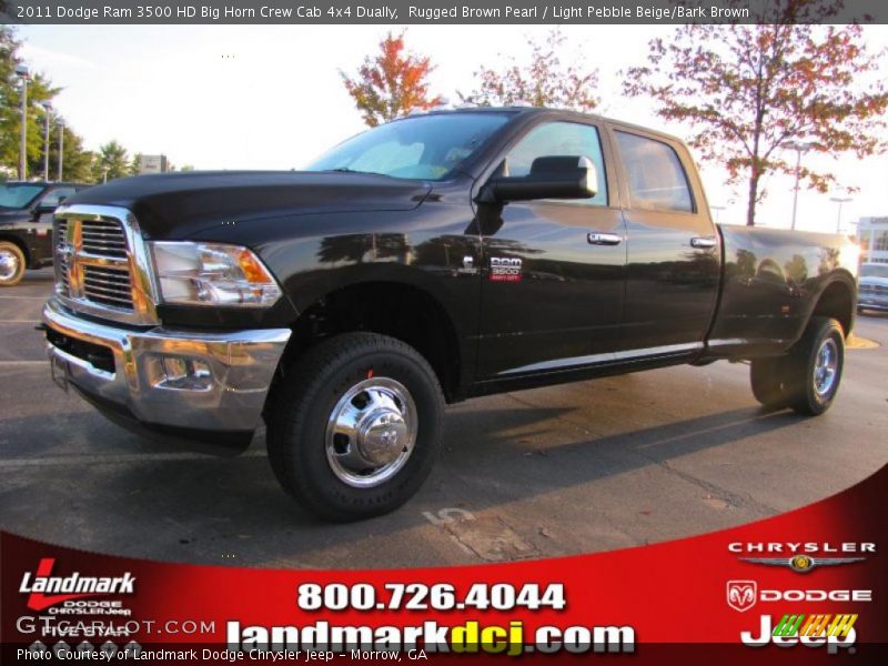 Rugged Brown Pearl / Light Pebble Beige/Bark Brown 2011 Dodge Ram 3500 HD Big Horn Crew Cab 4x4 Dually
