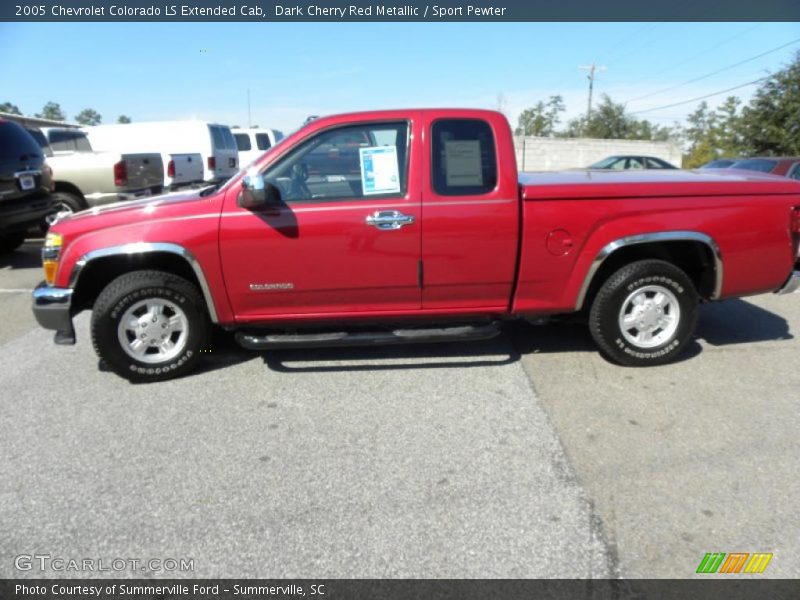 Dark Cherry Red Metallic / Sport Pewter 2005 Chevrolet Colorado LS Extended Cab