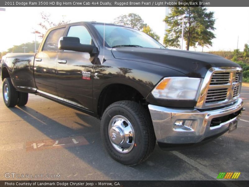 Rugged Brown Pearl / Light Pebble Beige/Bark Brown 2011 Dodge Ram 3500 HD Big Horn Crew Cab 4x4 Dually