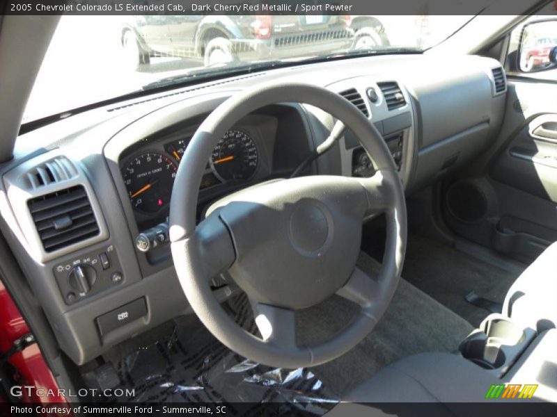 Dark Cherry Red Metallic / Sport Pewter 2005 Chevrolet Colorado LS Extended Cab