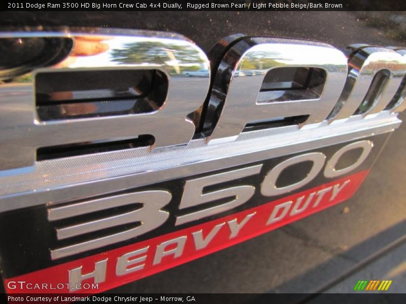 Rugged Brown Pearl / Light Pebble Beige/Bark Brown 2011 Dodge Ram 3500 HD Big Horn Crew Cab 4x4 Dually