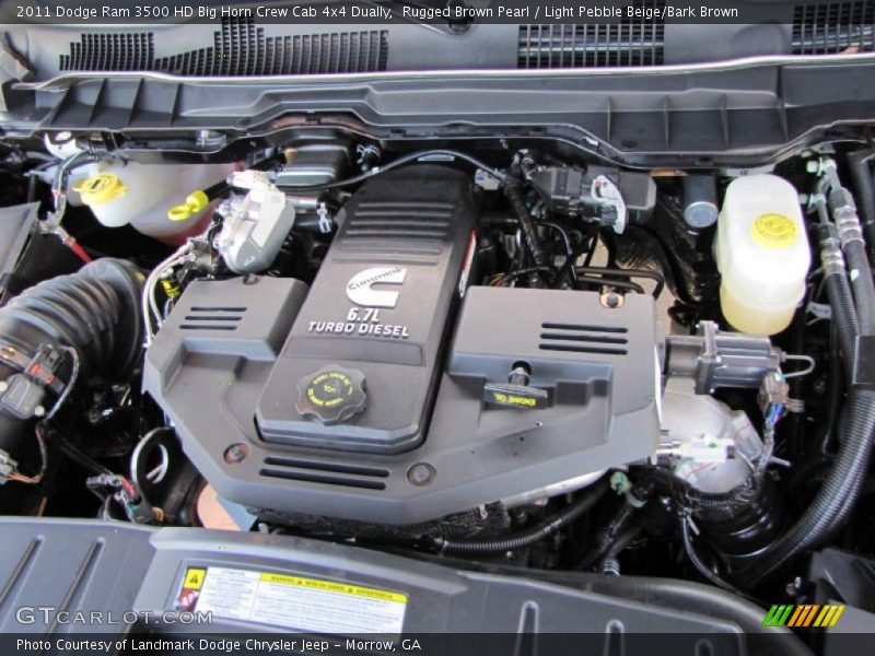  2011 Ram 3500 HD Big Horn Crew Cab 4x4 Dually Engine - 6.7 Liter OHV 24-Valve Cummins Turbo-Diesel Inline 6 Cylinder