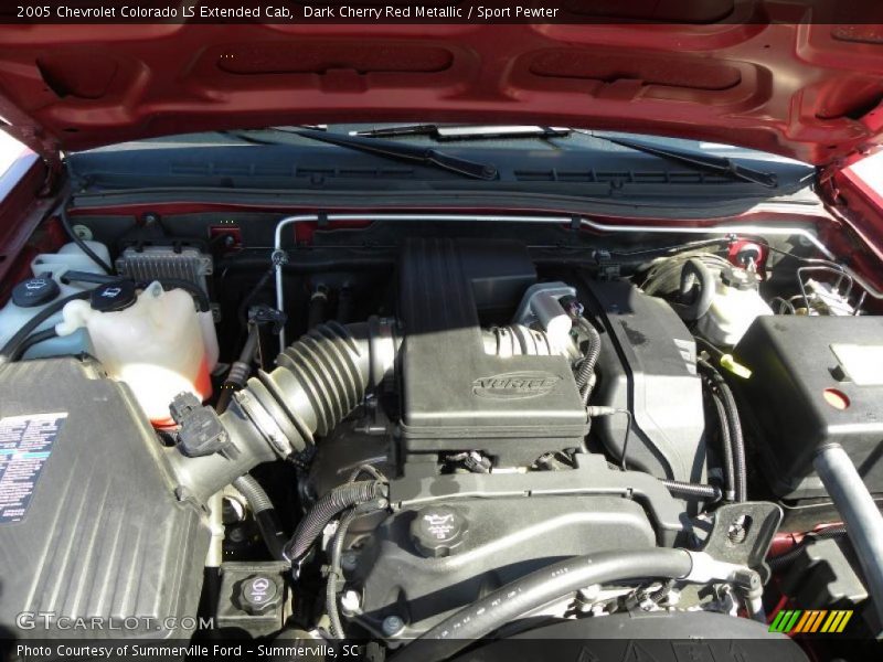 Dark Cherry Red Metallic / Sport Pewter 2005 Chevrolet Colorado LS Extended Cab