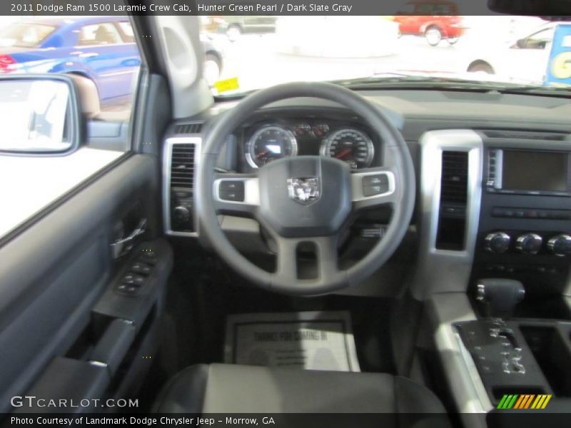 Hunter Green Pearl / Dark Slate Gray 2011 Dodge Ram 1500 Laramie Crew Cab