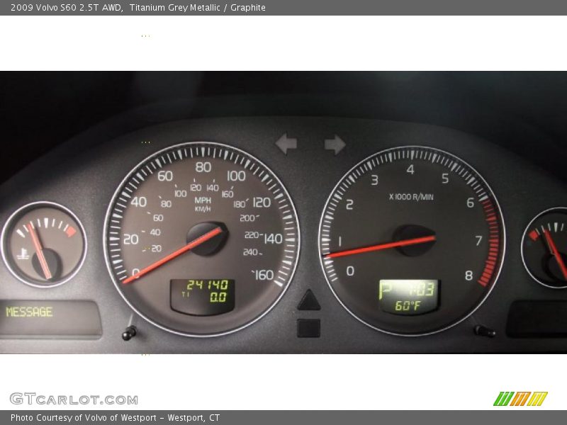  2009 S60 2.5T AWD 2.5T AWD Gauges