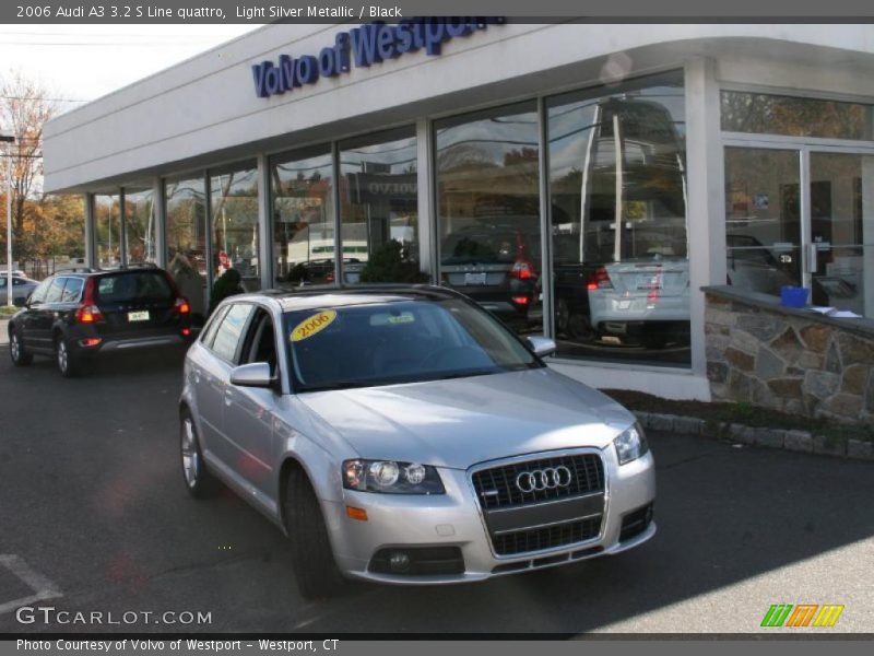 Light Silver Metallic / Black 2006 Audi A3 3.2 S Line quattro