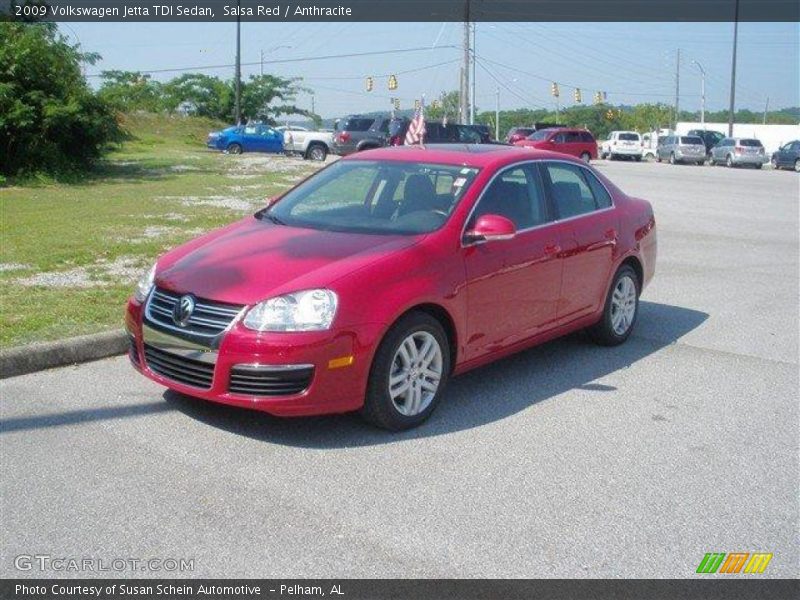 Salsa Red / Anthracite 2009 Volkswagen Jetta TDI Sedan