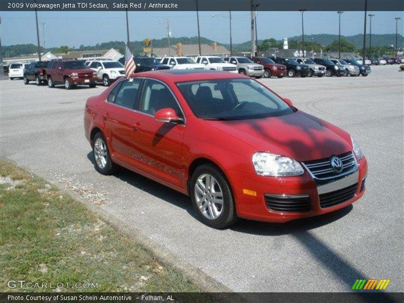 Salsa Red / Anthracite 2009 Volkswagen Jetta TDI Sedan