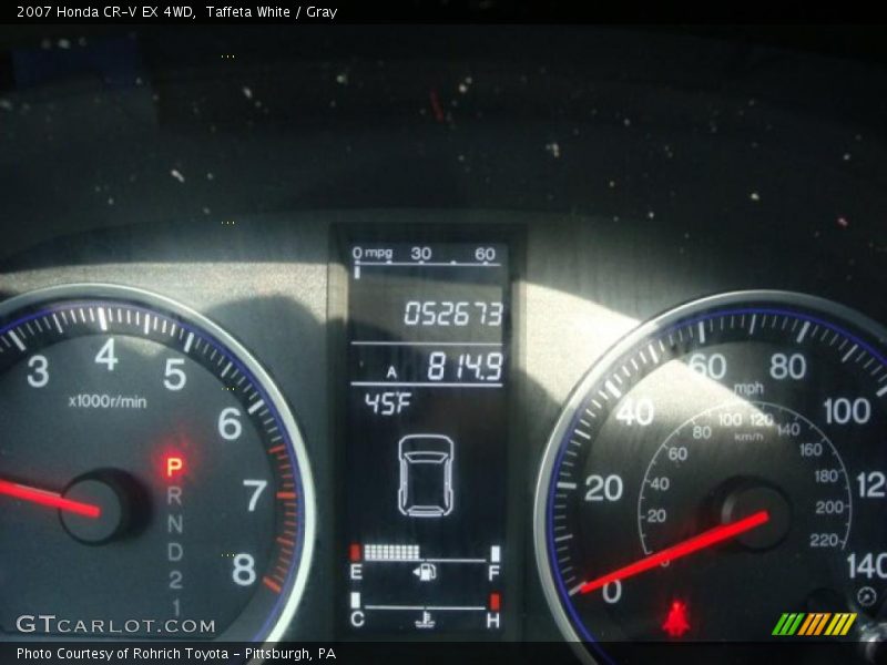 Taffeta White / Gray 2007 Honda CR-V EX 4WD