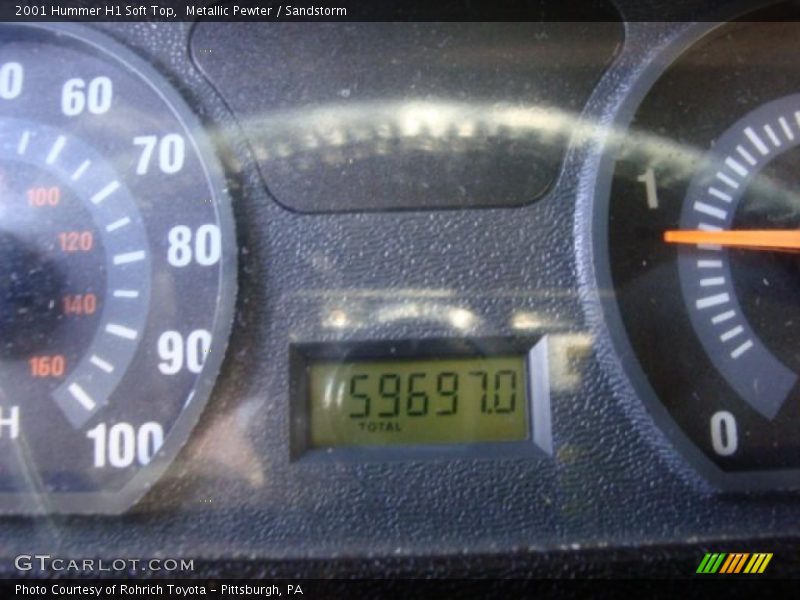 Metallic Pewter / Sandstorm 2001 Hummer H1 Soft Top