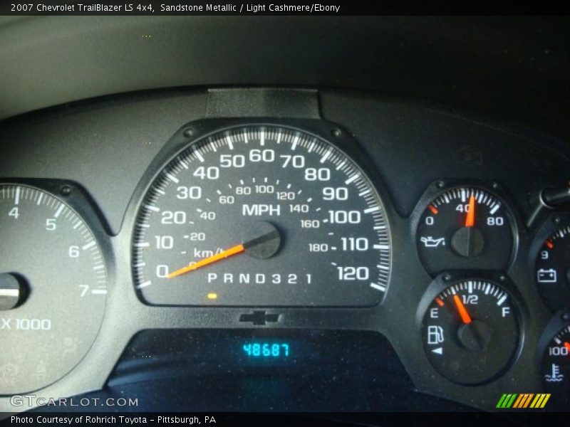 Sandstone Metallic / Light Cashmere/Ebony 2007 Chevrolet TrailBlazer LS 4x4