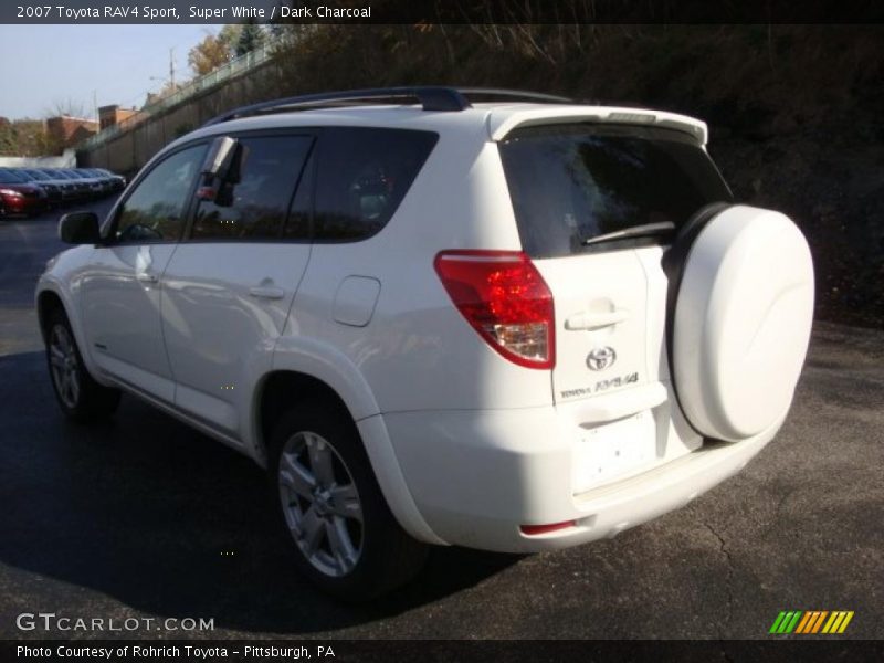 Super White / Dark Charcoal 2007 Toyota RAV4 Sport