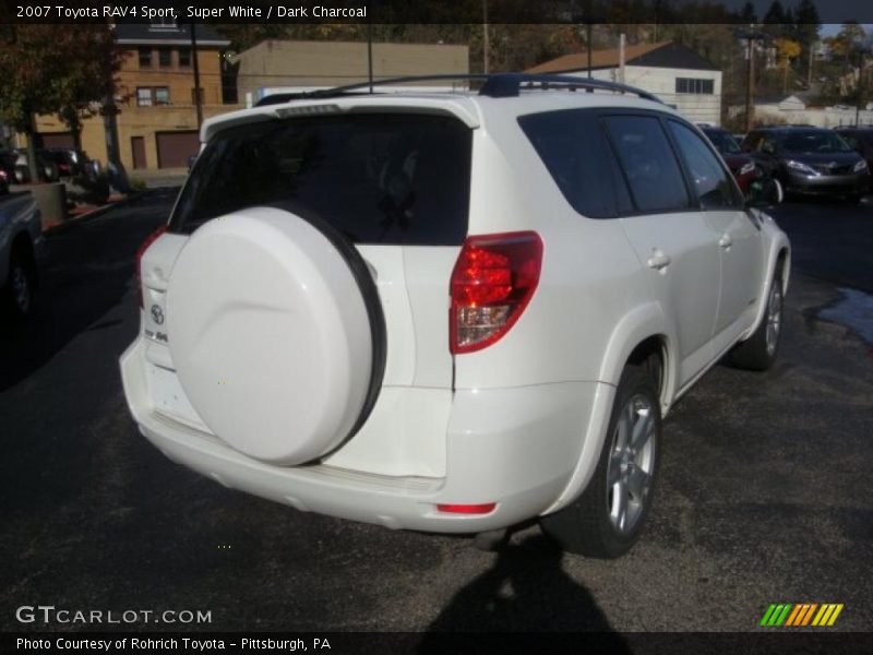 Super White / Dark Charcoal 2007 Toyota RAV4 Sport