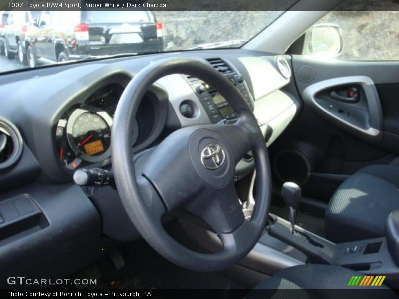 Super White / Dark Charcoal 2007 Toyota RAV4 Sport
