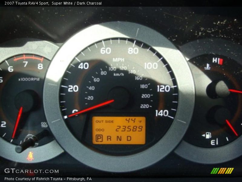Super White / Dark Charcoal 2007 Toyota RAV4 Sport