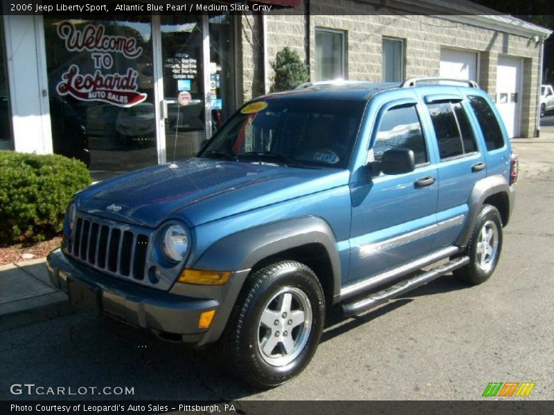 Atlantic Blue Pearl / Medium Slate Gray 2006 Jeep Liberty Sport