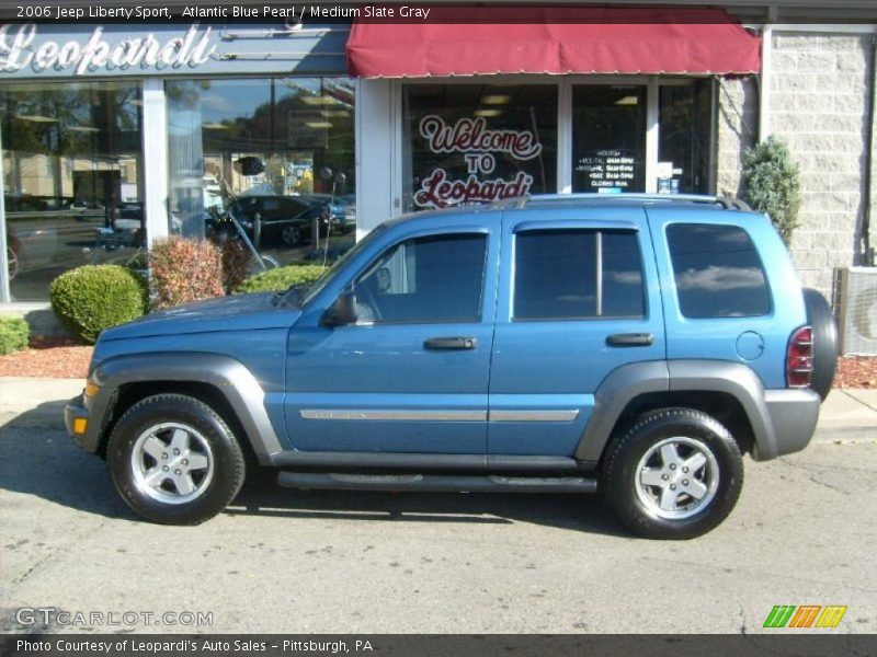 Atlantic Blue Pearl / Medium Slate Gray 2006 Jeep Liberty Sport
