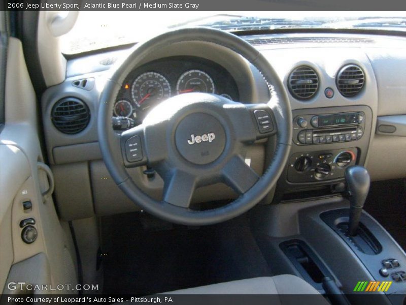 Atlantic Blue Pearl / Medium Slate Gray 2006 Jeep Liberty Sport