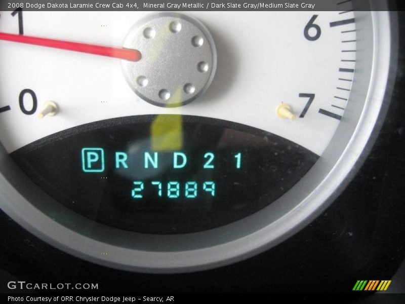 Mineral Gray Metallic / Dark Slate Gray/Medium Slate Gray 2008 Dodge Dakota Laramie Crew Cab 4x4